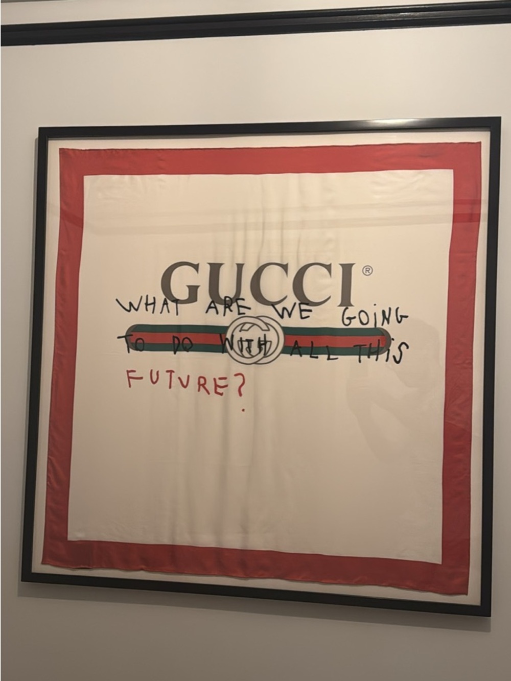 Gucci Framed Graphic Silk Scarf — NYC PICKUP ONLY